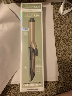 INFINITIpro by Conair Gold/Taupe 1¼" Tourmaline Ceramic Curling Iron